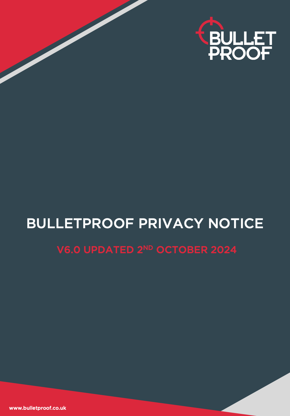 Bulletproof privacy notice